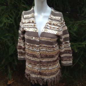 Chico's open front cardigan sweater small